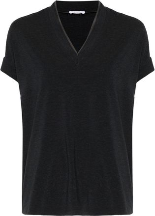 Brunello Cucinelli Brunello Cucinelli Cotton V Necked T Shirt