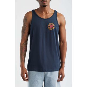 Rip Curl Pacific Rinse Cotton Graphic Tank in Dark Navy at Nordstrom, Size Xx-Large