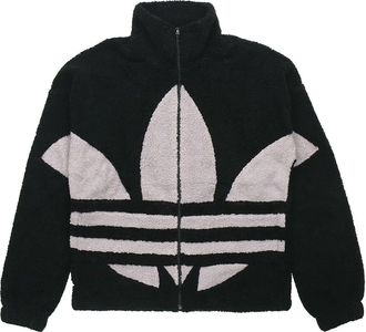 adidas originals Contrasting Colors Large logo Pattern lambs wool Jacket Black GC8695
