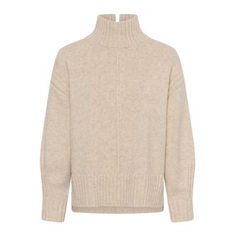 Soaked In Luxury SLMoline Jersey de Cuello Alto - Knitwear - Mujer - Beige - M
