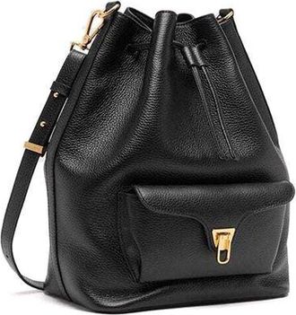 Coccinelle Womens Handbag Black Genuine Leather Bags - Handbags