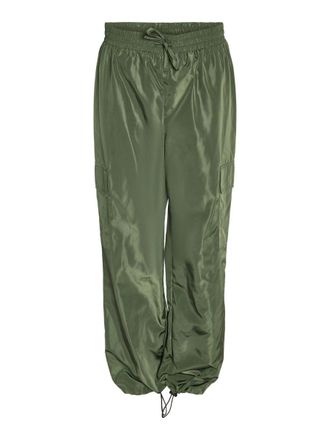 Noisy May Noisy may Womens Nmsky Hw Cargo Rainpants FWD Noos Trousers, Kombu Green/Detail:Black Trim, M