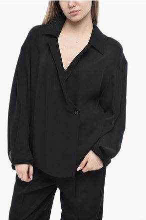 Khaite Silk Blouse ASHTON with Wrap Design size 40