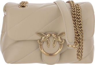 Pinko Quilted Nappa Leather Mini Puff Bag with Love Birds Buckle