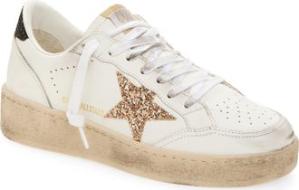 Golden Goose Ball Star 2 Low Top Platform Sneaker in White/Gold/Black at Nordstrom, Size 11Us