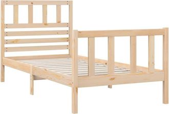 vidaXL Vidaxl - Estructura De Cama Individual Peque&ntilde;a Madera Maciza 75x190 Cm