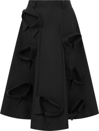 Moschino Knee-Length A-Line Skirt with Sculptural Details