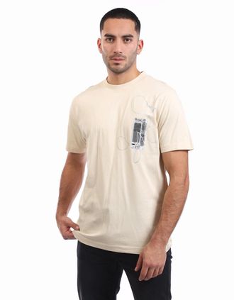 Off-white Mens Scan Arrow Slim T-Shirt - Grey - Size: 42