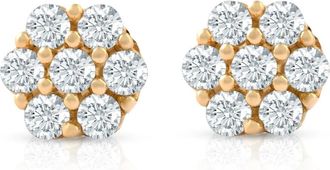 Pompeii3 1/8Ct Diamond Studs Womens Earrings 10k Yellow Gold