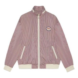 Gucci Striped Fabric Zip Jacket Red 742834-ZAN70-9376