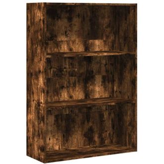 vidaXL Bookcase Smoked Oak 80x30x114 cm Engineered Wood Vidaxl