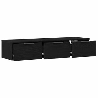 vidaXL Vidaxl - Mueble De Pared Con Caj&oacute;n Roble Negro 102 X 30 X 20 Cm