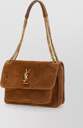 Saint Laurent niki medium suede clutch bag
