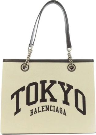 Balenciaga Pre-owned Tote Bags, female, Beige, Size: ONE SIZE Pre-owned Vintage Tote Bag