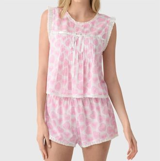 LoveShackFancy Sprouse Pajama Set In Angel Kiss