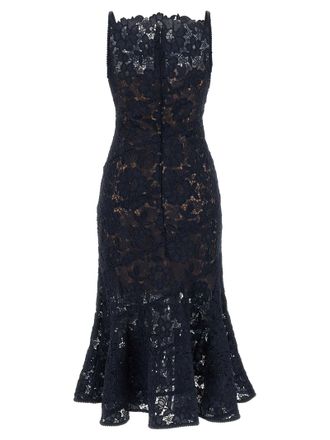 Self Portrait Spiral Lace Dress - Navy