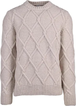 Eleventy Textured Wool Crewneck Sweater with Versatile Appeal