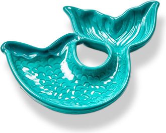 Tag Mermaid Tail Earthenware Trinket Dish Decorative Box Multi 6.5 x 5 x 0.75 in in Blue at Nordstrom