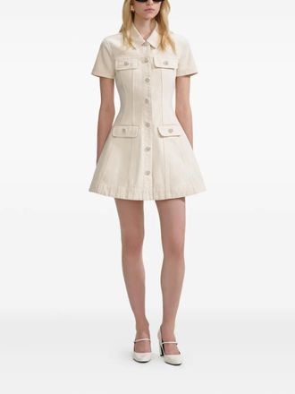 Self Portrait cream denim dress - Neutrals