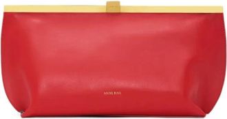 Anine Bing Anine Clutch - Dames - Tassen - Rood - Maat: ONE Size Katoen