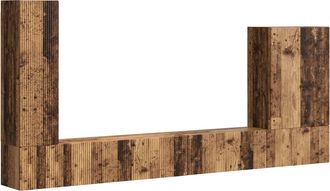vidaXL Conjunto De Mueble Para Tv De Pared 6 Uds. Madera Envejecida Vidaxl