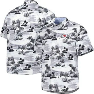 Tommy Bahama Mens Tommy Bahama White Kansas City Chiefs Sport Tropical Horizons Button-Up Shirt in Black at Nordstrom, Size X-Large