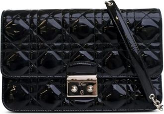 Dior 2015 Patent Cannage Miss Dior Promenade crossbody bag - Black