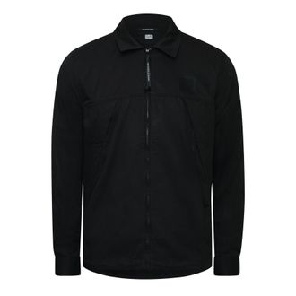 C.P. Company Mens Metropolis Series Gabardine Zip Overshirt in Black Cotton - Size X-Large