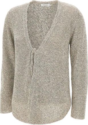 KANGRA Asymmetrical Tie-Front Cardigan - female - Kangra - Cardigans - Beige - XS - Knitwear