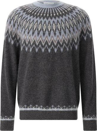 Roberto Collina Round-neck Truien - Heren - Ronde hals truien - Blauw - 2XL - Truien & Vesten