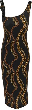 Versace Jeans Couture Dames, Jurken, Zwart, Maat: XS Katoen