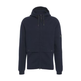 AlphaTauri Zip-throughs, male, Blue, Size: M Blue Knit Hoodie Jacket