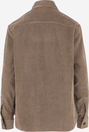 F.it Womens Shirt Ribbed Nylon-Blend Beige Polyester