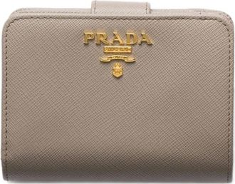 Prada small saffiano-leather zip wallet - Grey