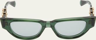 Valentino Garavani Due Acetate & Titanium Cat-Eye Sunglasses