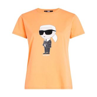 Karl Lagerfeld Dames, Tops, Oranje, Maat: XL Katoen