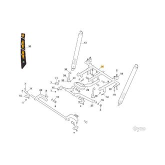 STIGA Sports Asse sollevamento trattorino modelli GYRO500e ORIGINALE STIGA 387000159/0