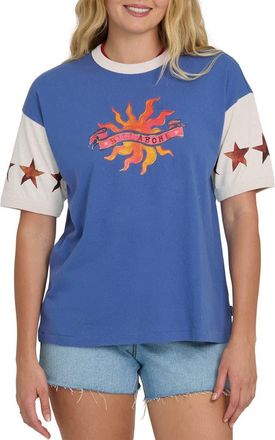 Billabong Tropics Co Graphic Ringer T-Shirt in Dutch Blue at Nordstrom, Size X-Large