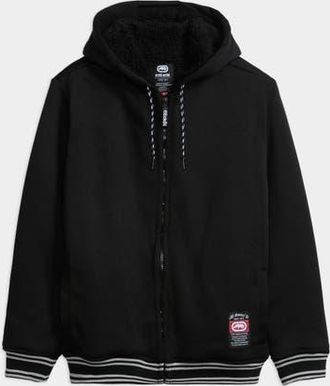 Ecko Tip Top faux shearling Hoodie in Black at Nordstrom, Size Medium