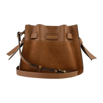 Pourchet Tassen, Dames, Bruin, ONE Size, Leer, Blossom Daim