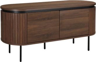 Oviala Mobile porta TV rettangolare con 2 ante, L120 cm, effetto legno scuro