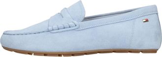 Tommy Hilfiger Schoenen, Dames, Blauw, 37 EU, Polyester, Flag Soft Suede Driver Loafer