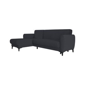 Dmora Sof&aacute; Cama Dabazo, Sof&aacute; Rinconera Cama Con Pen&iacute;nsula Reversible, Sof&aacute; Contenedor Moderno Con Chaise Longue Y 3 Cojines, 230x153h85 Cm, Azul - Dmora