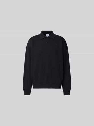 VETEMENTS Regular Fit Poloshirt aus Baumwoll-Mix in Black, Gr&ouml;&szlig;e XL