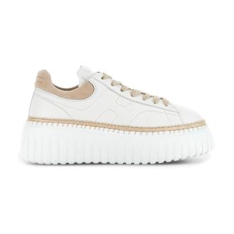 Hogan Sneakers H-Stripes - Dames - Sneakers - Wit - 40 EU - Leer - Schoenen