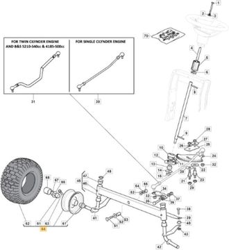 STIGA Sports Rueda 15 Original Stiga Tractor Cortac&eacute;sped 1330m - At3 108 Ha 382680102/0
