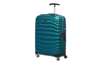 Samsonite Koffer SAMSONITE Lite Shock Spinner, Damen, Gr. B/H/T: 40cm x 55cm x 20cm, blau (petrol), Polypropylen, Koffer Koffer