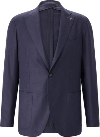 Tagliatore Silk Blazer - Heren - Blazers - Blauw - 2XL - Leer - Jassen
