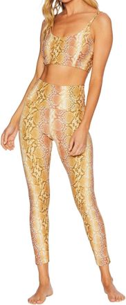 Beach Riot Piper Legging In Golden Snake