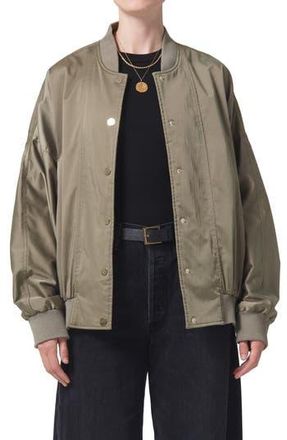 Citizens Of Humanity Sasha Bomber Jacket in Olivine at Nordstrom Rack, Size Large